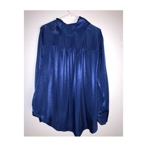 Royal Blue Silky Blouse